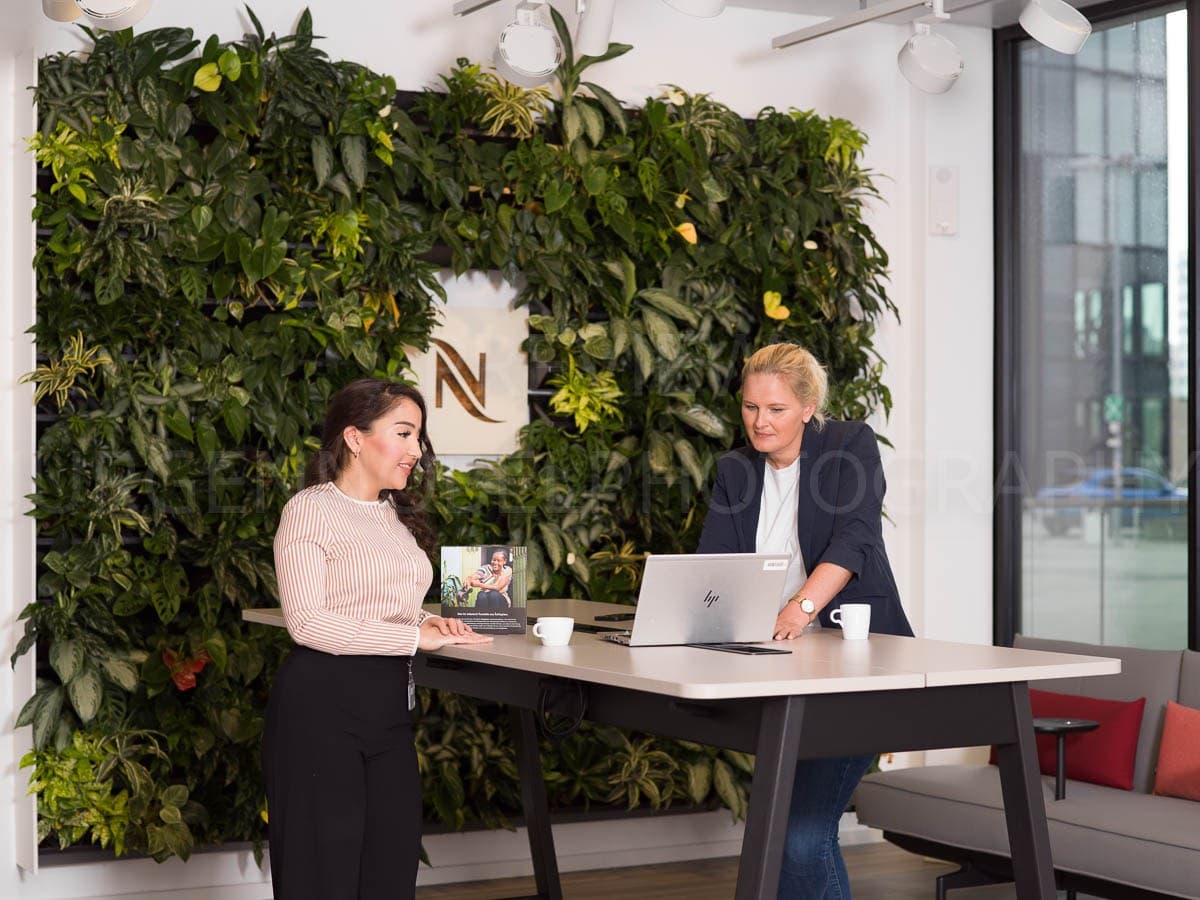 MOGROUP receptionist at the front desk at Nespresso