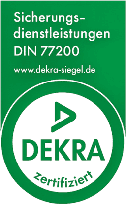 DEKRA seal: Security services certified to DIN 77200