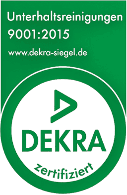 DEKRA seal: Routine cleaning certified to ISO 9001:2015