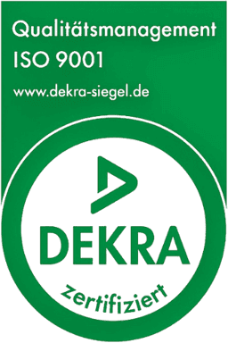 DEKRA seal: Quality management certified to ISO 9001